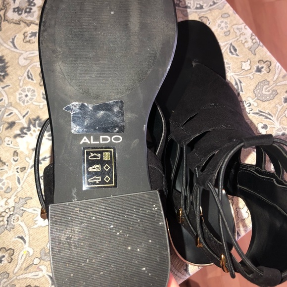 Aldo gladiators black/gold with zipper - Picture 5 of 5
